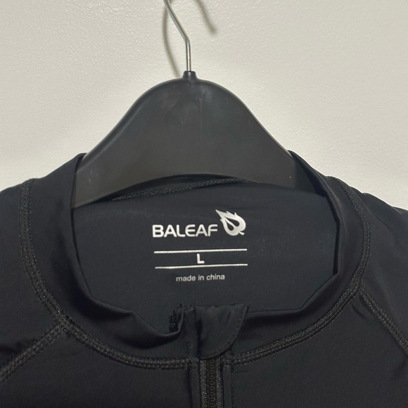 NWT Baleaf Flyleaf 1/2 Zip Long Sleeve BlackSwimsuit UV Block Large - Picture 4 of 5